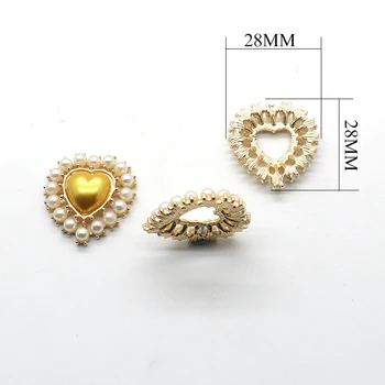 Mode 5pcs/set fersken hjertet metal perle fittings snaps, der anvendes til bryllup Diy håndlavede smykker tilbehør håndværk syning Gøre