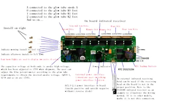 6-bit Glød Ur Bundkort Core Board Kontrolpanel fjernbetjening universal in12 in14 in18 qs30-1 Controller