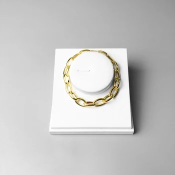Guld Farve Slikke Kæde Manchet Armbånd Foråret Lort, 2018 925 Sterling Sølv Mode Smykker Etniske Gave til Mænd Dreng Kvinder, Piger