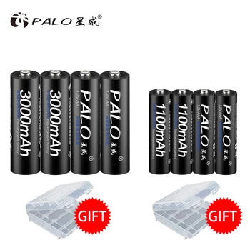 PALO AA Genopladelige Batteri 3000Mah+AAA 1100mah Genopladelige AA Batterier 1,2 V Nimh AA Genopladelige AAA-Batteri