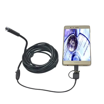 8mm 3 i 1 Endoskop Kamera USB Mini Videokamera Vandtæt 6 LED Endoskop Inspektion Kameraer Endoskop til Android Smartphone