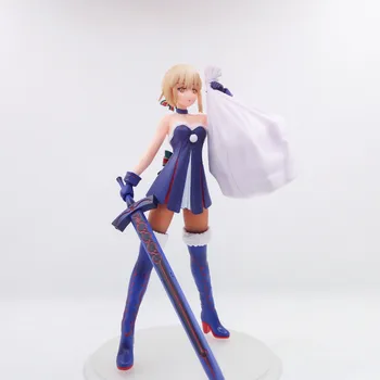 23cm NYE Hot Anime Fate/stay Night Grand For Saber Arturia Pendragon Jul PVC-Action figur model indsamling gave dukke