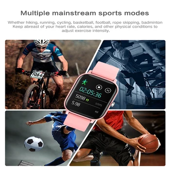 Nye P8 Fuld Touch-Skærm, Smart Ur Man Fitness Tracker Kalorieindhold Overvåge Bluetooth Musik Se 1,4 tommer Smartchwatch android Mænd