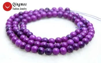 Qingmos 10mm Lilla Runde af Høj Kvalitet Naturlige Sugilite Perler til smykkefremstilling Halskæde Armbånd DIY 15