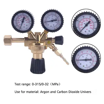 Universal Kuldioxid reduktionsventil Professionel Non-Varme-Design CO2 Ventil Regulator Gas trykregulator