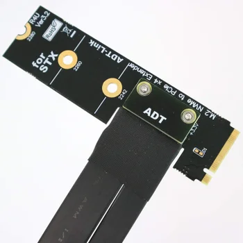 Riser PCIe x4 3.0 PCI-E 4x Til M. 2 for NGFF for NVMe M-Tasten 2280 Riser Card Gen3.0 Kabel Extender M2 PCI-Express forlængerledning