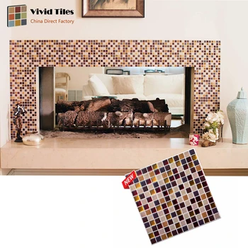 Magic Gel Fliser Selv Stick Mosaik Fliser til Køkken og Badeværelse Backsplash Kreative Mursten Crystal Tapet - 1 Ark