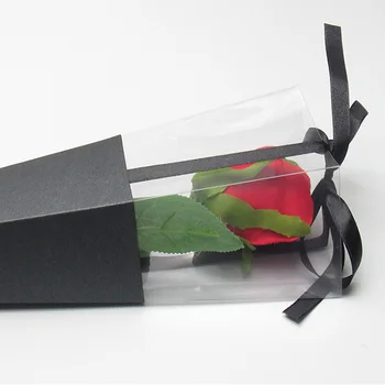 10cs Enkelt rose box blomst rose gaveæske Valentine ' s Day gaveæske ferie brugerdefinerede gaveæske blomster pakke Farverige valgfri