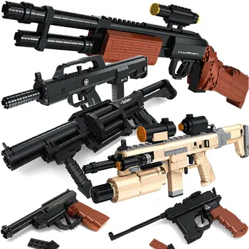 Ausini nye Pædagogiske Mursten DIY-Toy SVD Sniper Gun byggesten 3D-byggesæt til Børn ,skalamodeller,3Dpuzzle