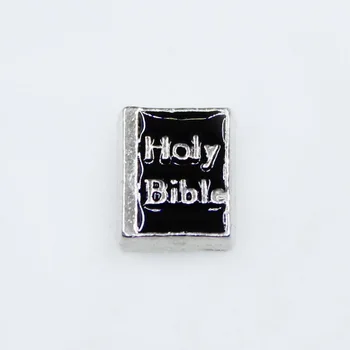 Hot 20pcs/masse Crystal Bibelen Bog Flydende Charms, der Bor Glas Hukommelse Flydende Medaljoner Vedhæng, Charms DIY Smykker Charme