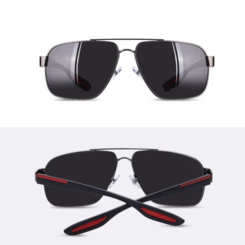 AOFLY Brand Design Polariserede Solbriller Mænd Vintage Square Frame Retro solbriller TR90 Elastiske Ben Spejl Brillerne UV400