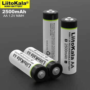 2stk Liitokala 1,2 V AA 2500mAh Ni-MH Genopladeligt batteri aa for Temperatur pistol fjernbetjening, mus toy batterier