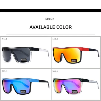 KDEAM Et Stykke Skjold Sport Solbriller Overdimensionerede Straight-up Mode Briller Mænd Beskytte Øjnene mod Solen KD802 Med Sagen