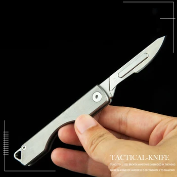 MINI Titanium kniv EDC Bærbare Lomme Kniv Nødsituation Nøgle Medicinsk Folde Knive CS GO Kirurgisk selvforsvar Overlevelse