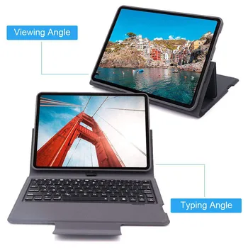 Keyboard Case til iPad 10.2 2019 Smart Cover til Apple iPad, 7th Generation A2200 A2198 Trådløse Baggrundsbelyst Tastatur Stå for iPad7