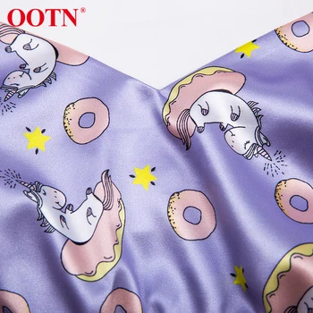 OOTN Print Pijama Nat Bære Sexede Kvinder Undertøj Afslappet Rem Afgrøde Top Og Shorts Unicorn Pyjamas Piger Kvinder Nattøj Sæt