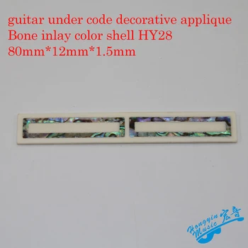 Guitar-Broen Under Kode Dekorative Applikationer For Klassisk Guitar Ren Knogle Indlagt Farverig Shell/Ahorn/Palisander 80mm*12 mm*1,5 mm