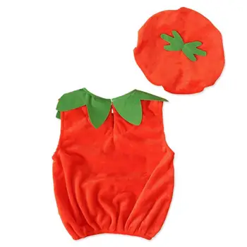 0-3Y Nyligt Cosplay Halloween Toddler Baby Kid Græskar Print Sparkedragt uden Ærmer Jumpsuits Toppe+Hatte Baby Tøj, Kostumer 2STK