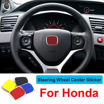 Bil Styling Interiør 5 Farver H logo Rattet Center Mærkat Emblem for Honda Fit Accord Civic Odyssey Spirior Byen Jade