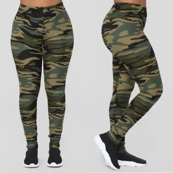 2019 Nye Stil Mode Hot Women ' s Bukser Trænings-og Leggings Casual Lange Tynde Høj Talje Camouflage Ankel-Længde