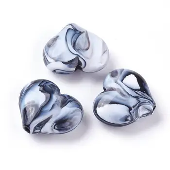 230pcs/500g Hjertet Blandet Farve Akryl Efterligning Gemstone Perler for DIY Armbånd Halskæde Smykker at Gøre Fittings 20x23x8~8.5 mm