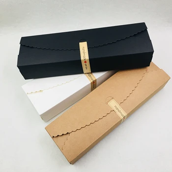 20pcs/masse Naturlig Brun Kraftpapir Emballage håndlavet Sæbe Emballage Bryllup Favoriserer Slik Gave Lang Papir Box