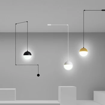 2020 Nye Akryl Kugle Vedhæng lys DYI Minimalisme Moderne led Pendel lamper til stuen spise hængende dekoration lys 9W