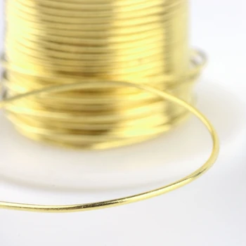 0.3 mm 28Gauge Kobber Smykker Wire for DIY Håndværk Perlebroderi Materiale Golden Sølv Farve til Valg Omkring 50 m/rulle