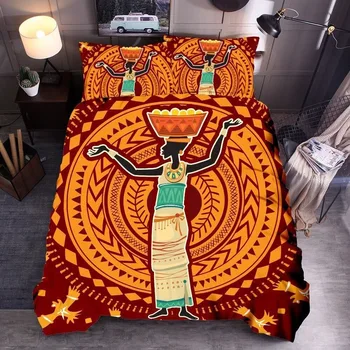 African national pige stil Duvet cover sæt hjem tekstil-sengetøj sæt Dynen dække pudebetræk Tegnefilm trykt talsmanden sæt sengelinned