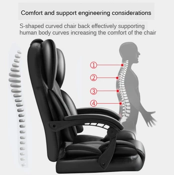 Computer stol hjem kontorstol liggende chef stol lift swivel chair massage frokost pause plads factory