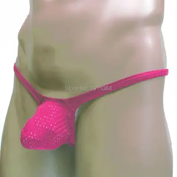 Mens Sexy Thongs T-back Bule Pose g4035 nitter luftige svømme nylon spandex