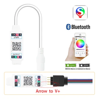 LED Strip Bluetooth-Kontrol Vandtæt 12V 5M 10M 20M Flexiale RGB-Tape Music Sync LED lysbånd for Værelset Cuttable Neon Bånd
