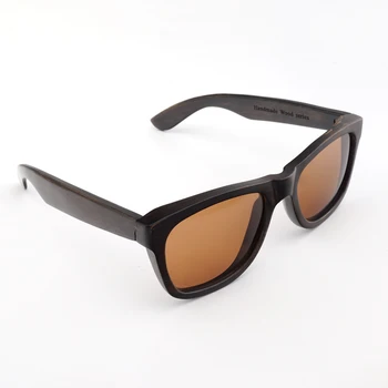 BOBO FUGL WAG005b Natur Ibenholt Træ-Solbriller til Unisex-Polariserede solbriller Mandlige oculos de sol feminino Mode Tilbehør