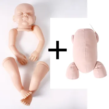 Nye DK-50 22inch Naturtro Reborn Baby DIY Model Kit med kroppen Ufærdige Blank Unpaint Dukke Kits Blød Silikone Reborn Dukke Kit