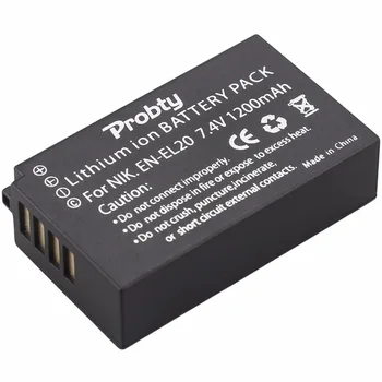 2STK Probty 1200mAh EN-EL20 DA EL20 ENEL20 Genopladeligt Li-Ion Batteri + USB-LCD-Oplader til NIKON 1 J1 J2 J3 S1-Kameraet