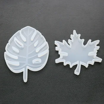 Maple Leaf Coaster Silikone Formen Store Geometri Skimmel Coaster DIY Dekoration Epoxy Harpiks Håndværk Forsyninger Kawaii Harpiks Coaster DIY