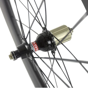 700C 24 mm 38 mm 50 mm 60 mm 88 mm Carbon Clincher Rørformet Cykel Cykel-Hjul Super Lette Carbon Hjul Racing Hjulsæt