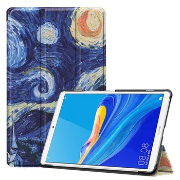 Sagen For Huawei Mediapad M6 8.4 2019 Ultra Tynd PU Læder Stå Tilbage Flip Smart Cover til Media pad m6 2019 Tablet Folio Tilfælde