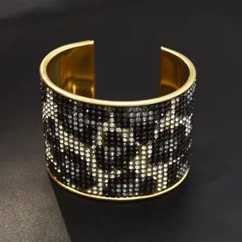 Punk Udsøgt Rhinestone Armbånd Arm Bijoux Smykker Til Kvinder, Piger Pop Leopard Armringe Dubai Armbind Tone Legering Jewellry
