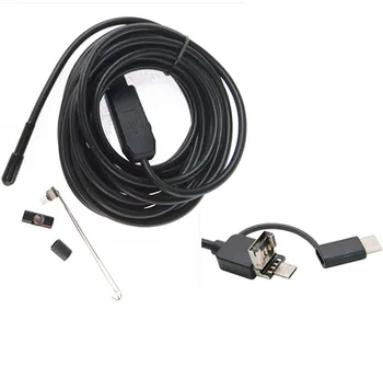 3i1 5,5 mm til Android OTG Mobile Micro-USB Type-C USB Endoskop Kamera 2M