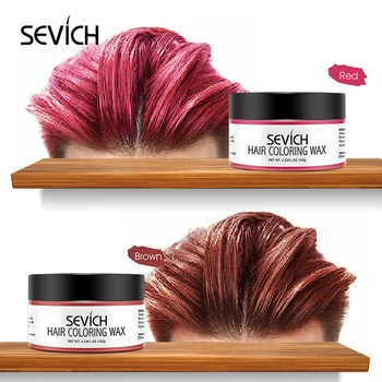 Sevich 120g Unisex 9 Farver Hår Farve Voks Til Håret Styling Sort Farve Midlertidig Hair Dye Hair Voks Stærk Og Hold Håret Ler