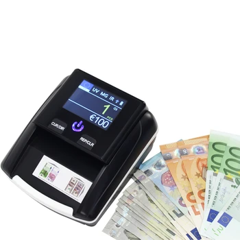 Bærbare penge detektoren Automatisk valuta anerkendelse UV MG IR til USD/EURO pengeseddel Optælling og registrering af Maskine