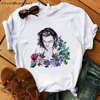 2020 Harry Styles T-Shirt Kvinder Casual søde væsen rose Print Tshirt Harajuku Fashion T-shirt til Sommeren kortærmet Top Tees