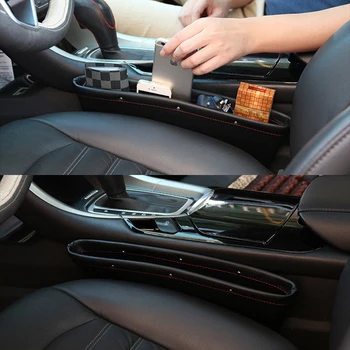 LENTAI 1PC autostol Hul Kasser læder Arrangør Telefon Holder Til Hyundai I30 IX35 Nissan Juke Subaru Suzuki Vitara Hurtige Opel