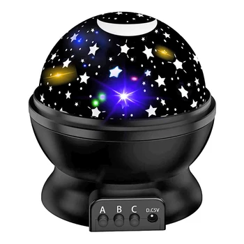 LED Projektor Stjernede Månen Galaxy natlys For Børn, Kids Room Himlen Roterende Soveværelse Indretning Børnehave Nightlight Baby Lampe Gaver