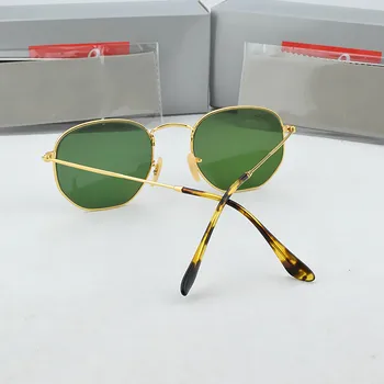 Nye Sekskant Briller solbriller Mænd Kvinder Herre designer maskuline klassiske Kvindelige Spejl Briller Brand Sol briller Kørsel