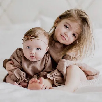2020 Nye Efteråret Baby Piger Mærke Bodyer lille Barn Spædbarn Mode langærmet Jumpsuits til Nyfødte Baby