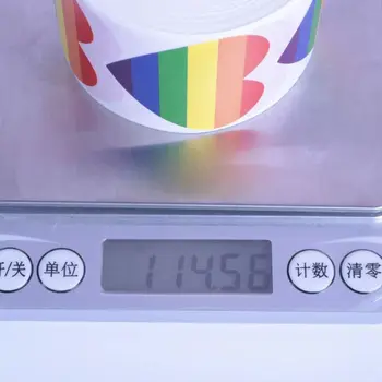 500 Elsker Rainbow Bånd Klistermærker Gay Pride 6 Farve Striber Hjerte Form Rulle Tape 62KE