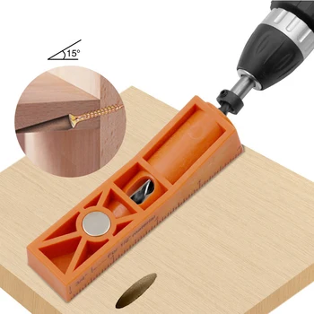Træbearbejdning Lomme Hul Klemme Vinkel Bore Guide kit Hul Punch Positioner Bor til DIY Værktøj til Træbearbejdning Hul Locator