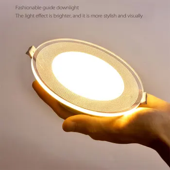 10stk Light guide LED Downlight Runde Form Akryl Panel Lys Forsænket Loft Lamper 3W 5W 7W 9W 12W 15W Høj Lysstyrke